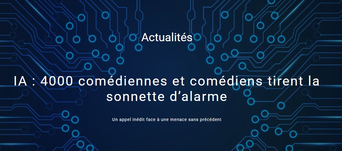 4000 acteurs et atrices se révoltent contre l'IA.